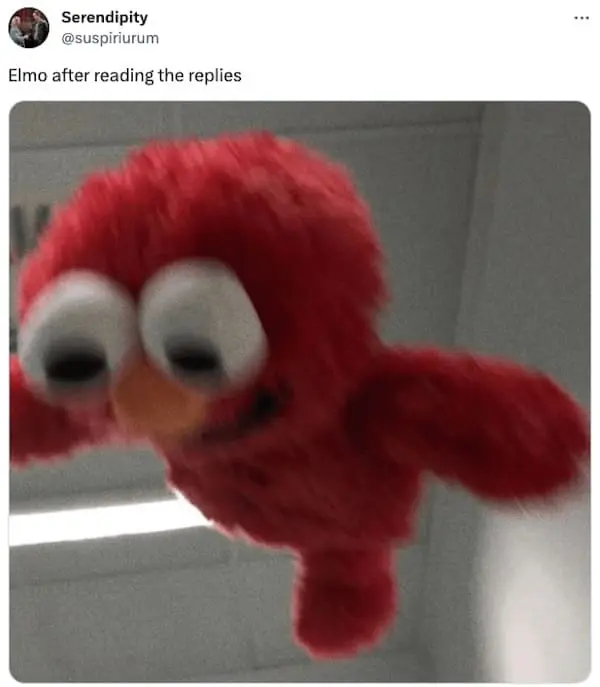 Elmo after reading the replies