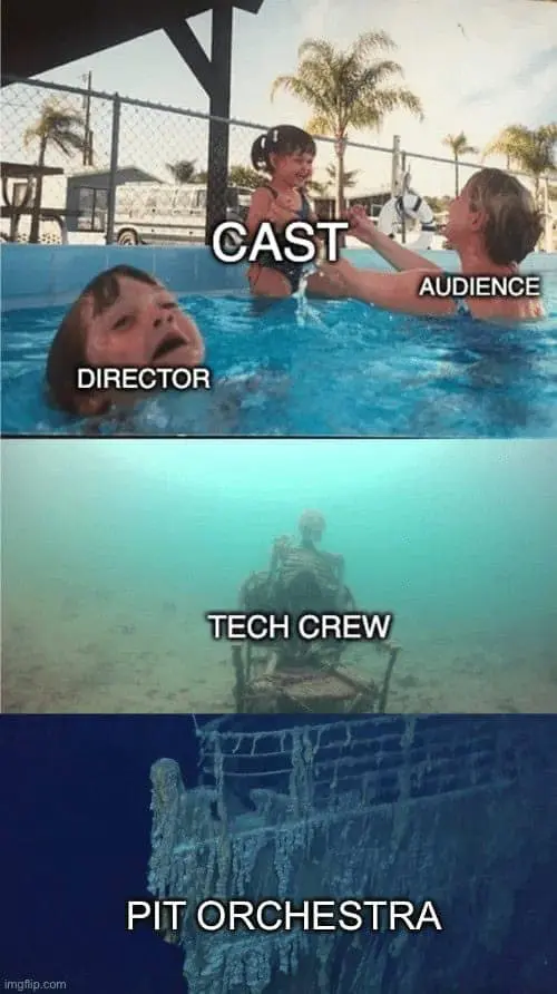 theater memes, theatre memes, Musical Theatre Humor, Drama Club Shenanigans, Actor Life, Stage Performance Jokes, Backstage Antics, Broadway Laughs