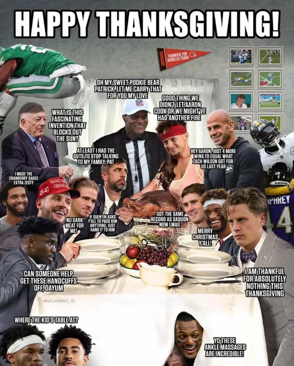 thanksgiving football memes, thanksgiving football memes, NFL Thanksgiving memes, football memes, sports memes, NFL memes, football humor, game day memes, sports humor, NFL jokes, football jokes