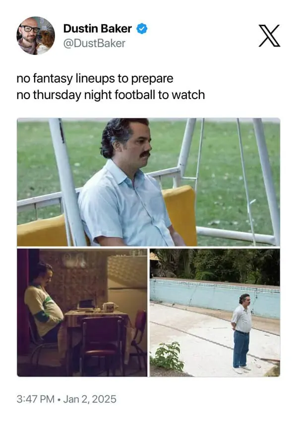 no fantasy lineups to prepare no thursday night football to watch