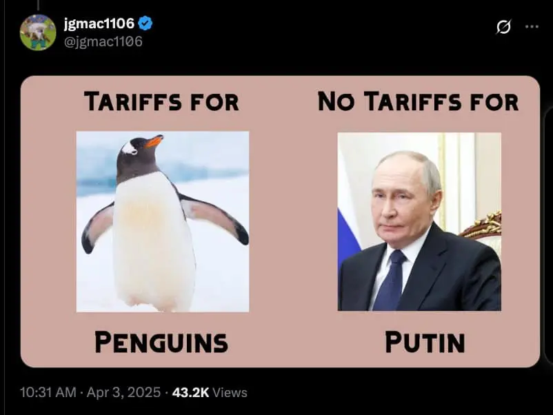 penguin tariff memes, trump tariff memes, funny tariff memes, Trump economic policy memes, penguin memes, trade war humor, customs comedy, economic jokes, Trump finance satire, tariff jokes, political economy memes