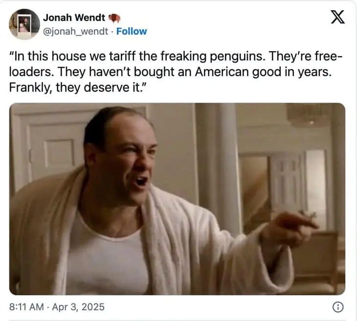 penguin tariff memes, trump tariff memes, funny tariff memes, Trump economic policy memes, penguin memes, trade war humor, customs comedy, economic jokes, Trump finance satire, tariff jokes, political economy memes