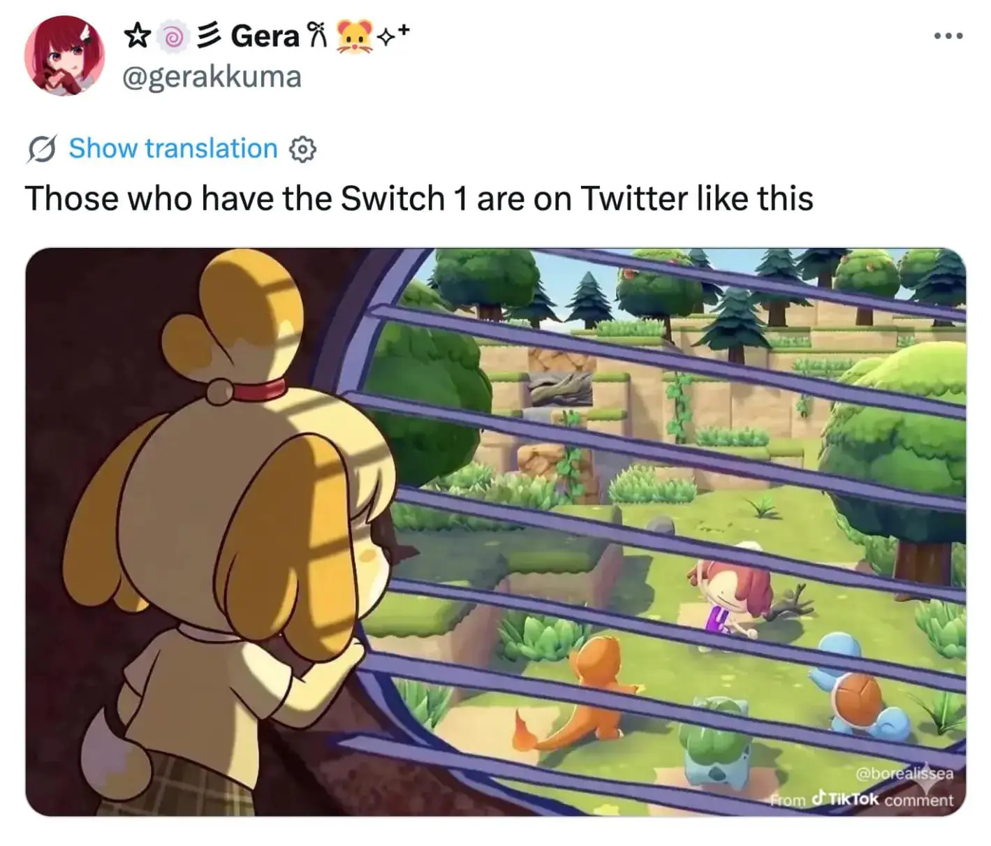 panicked-looking Squirtle from the game's vibrant 3D world stares blankly at the screen. The caption, "Getting work emails during my Pokopia shift," highlights the relatable struggle of balancing real-world responsibilities with this Pokemon Pokopia meme obsession