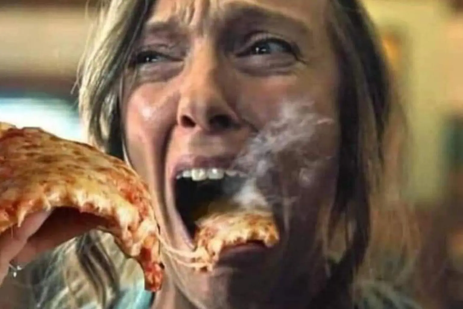 A dump of classic memes featuring a public Facebook group planning to create a "leviathan lobster god," Mario jumping into a painting to represent being banned from the Louvre, and Toni Collette’s horror scream edited to include a slice of steaming hot pizza.