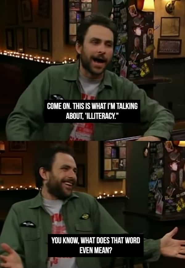 iasip meme - [4/4] characters ↳charlie kelly i'm