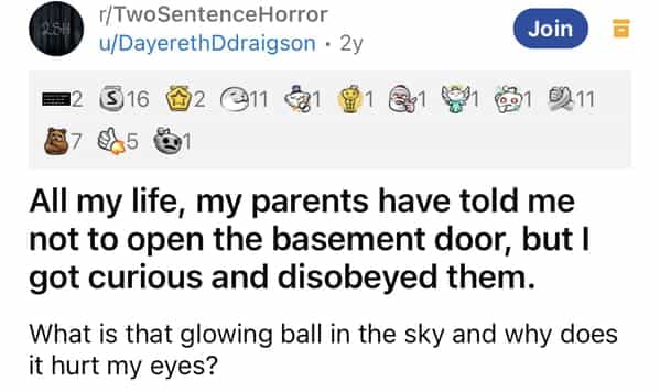 Thunder Dungeon - Funny Memes, Funny Gifs and Funny videos daily. Submit  your own. - Two sentence horror stories-15-10-28-2022
