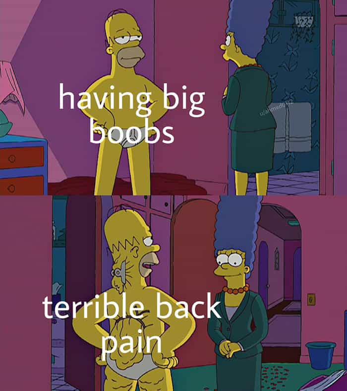 having big boobs terrible back Damn
