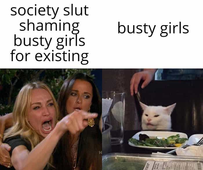 society slut shaming busty girls for existing busty girls