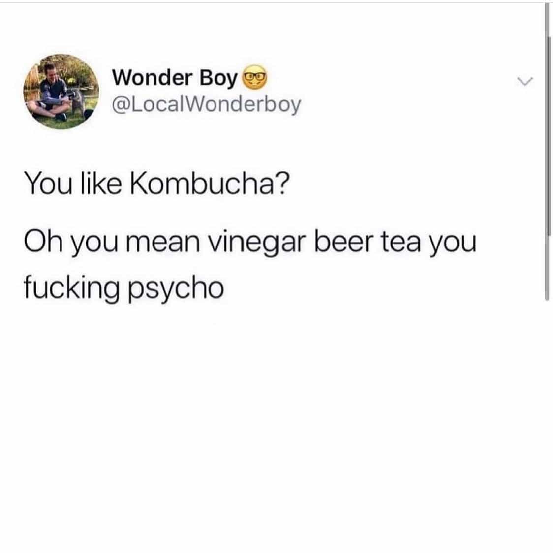 You like Kombucha? Oh you mean vinegar beer tea you