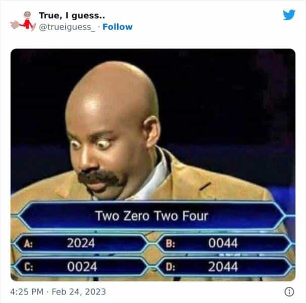 Two Zero Two Four B: D: 0044 2044