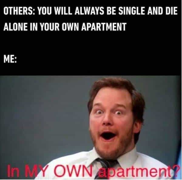 funny memes about being alone