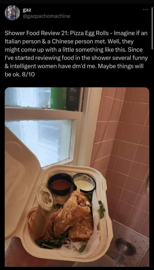 SHower Food Reviews Twitter User Has Some Hilarious Food Reviews That