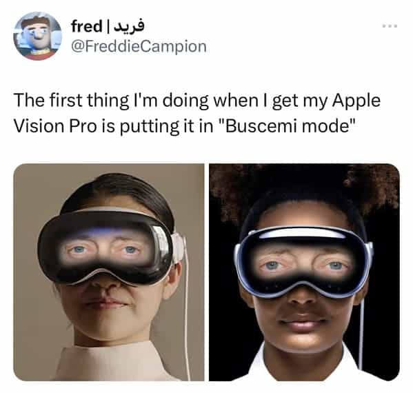 Apple Vision Pro Becomes Instant Meme 