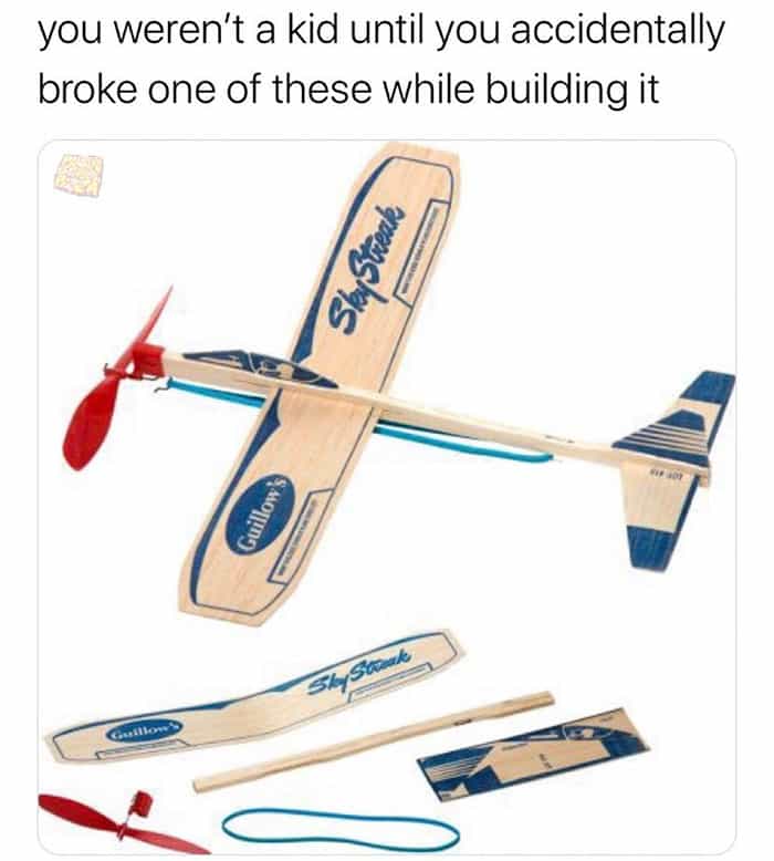 you weren't a kid until you accidentally broke one of these while building it