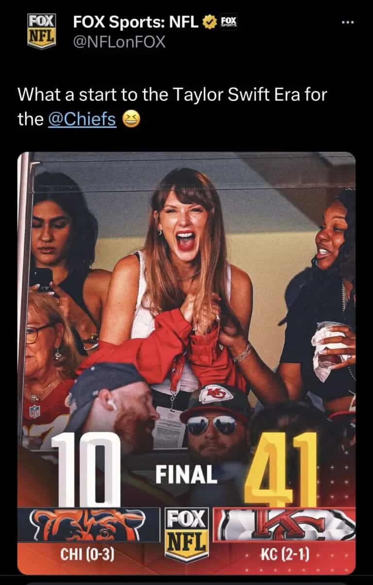 What a start to the Taylor Swift Era for the @Chiefs