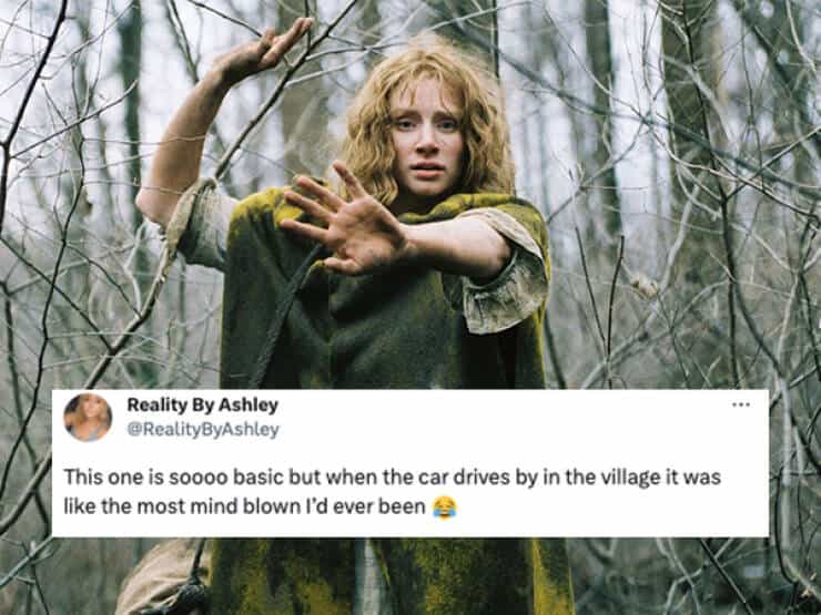 This one is soooo basic but when the car drives by in the village it was like the most mind blown I'd ever been