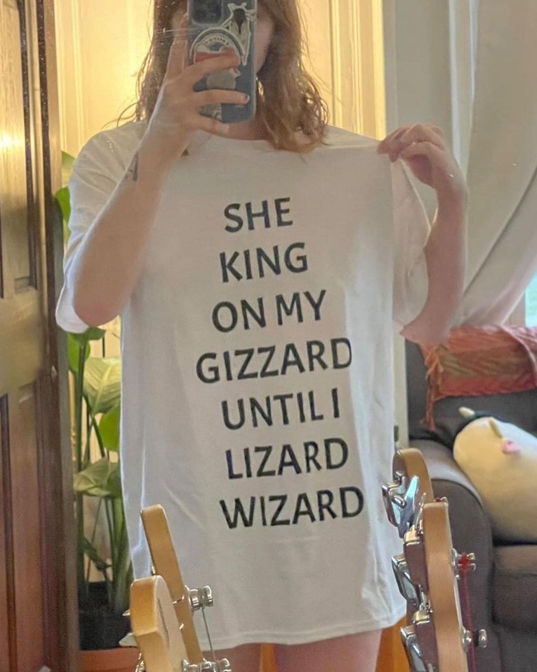 inappropriate shirts SHE KING ON MY GIZZARD UNTIL I LIZARD WIZARD
