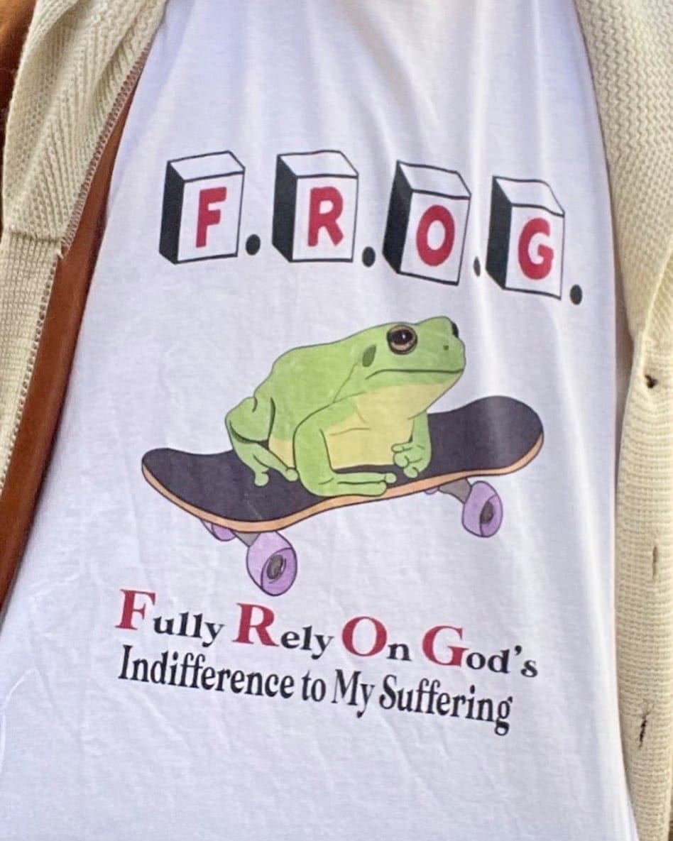 inappropriate shirts Fully Rely On God's Indifference to My Suffering