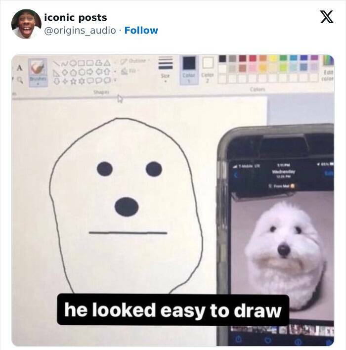 funny memes he looked easy to draw
