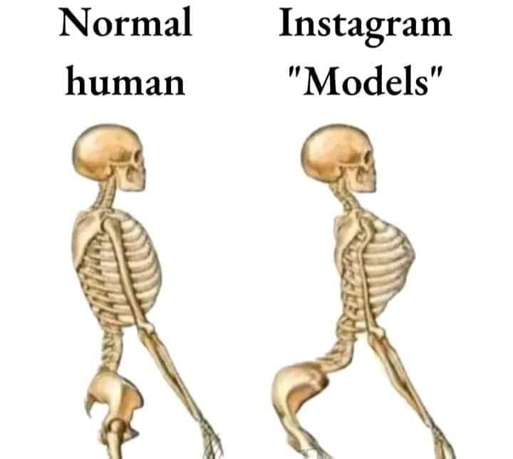 funny memes Normal human Instagram "Models"