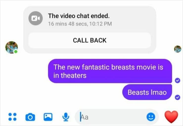 autocorrect fails The new fantastic breasts movie is in theaters Beasts Imao