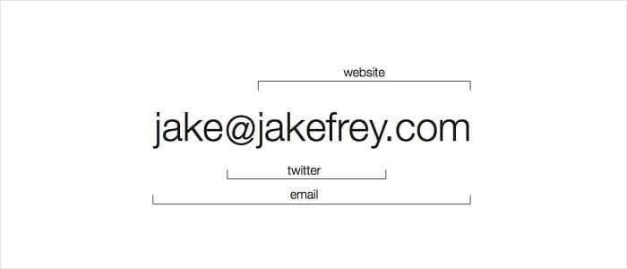 Cool minimalist designs business card with email