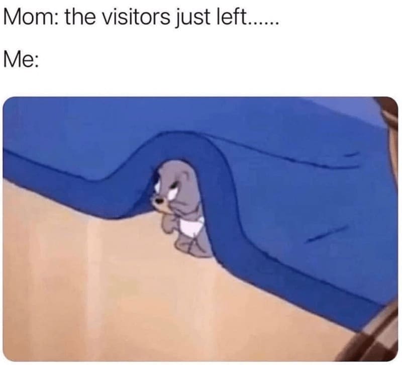 family memes Mom: the visitors just left. Me: