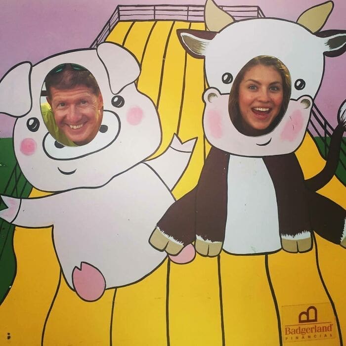 Funny face cutouts pigs