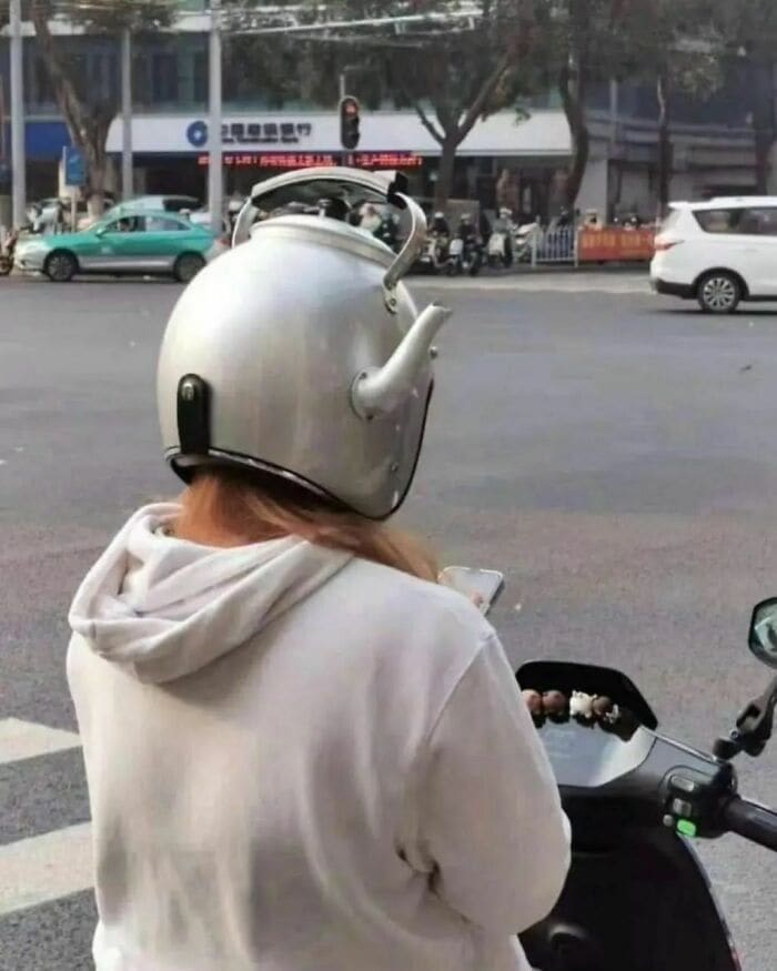 Weird Hats tea pot helmet