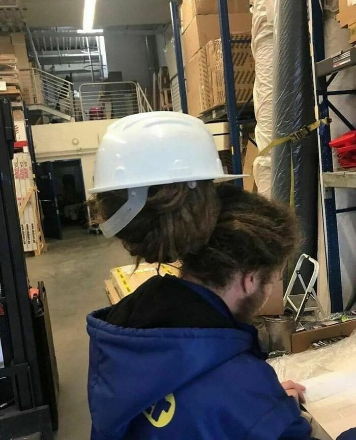 Weird Hats hard hat on dress