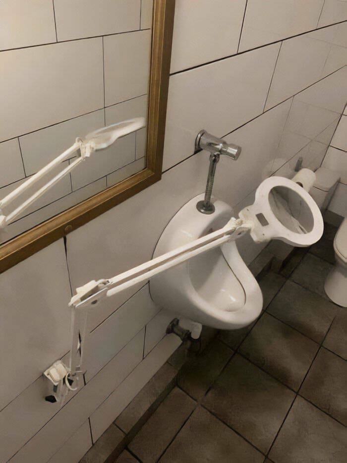 Weirdest Toilets magnifying glass urinal