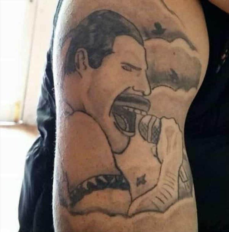 Bad tattoos Freddie mercury