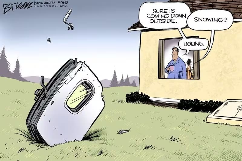 Boeing memes SURE IS COMING DOWN OUTSIDE. SNOWING? BOEING.