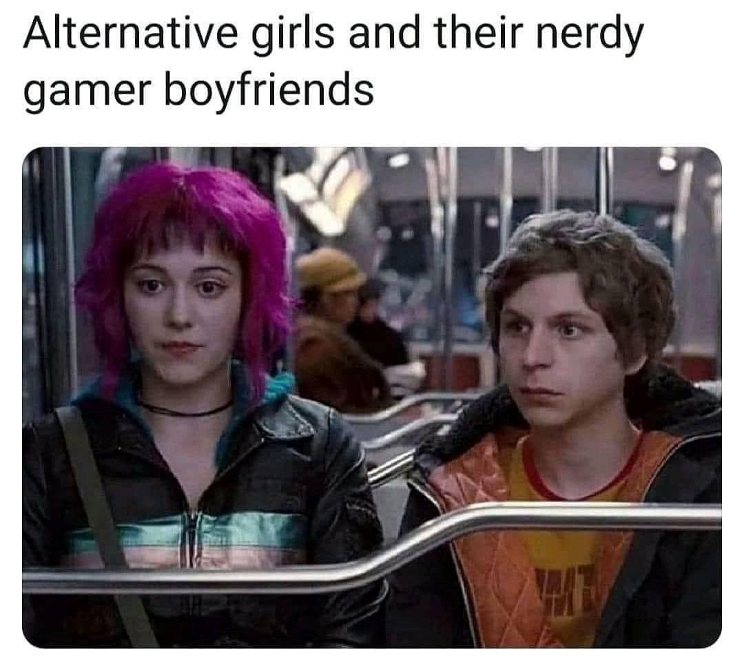 Emo memes Alternative girls and their nerdy gamer boyfriends