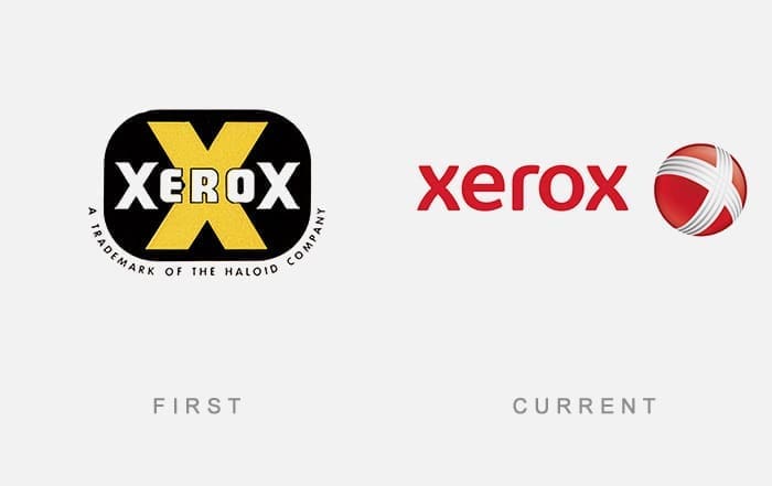 Famous Logos Then and Now Xerox