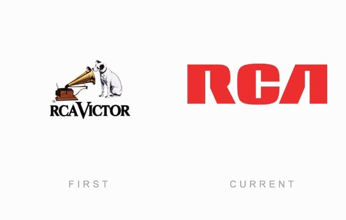 Famous Logos Then and Now RCA