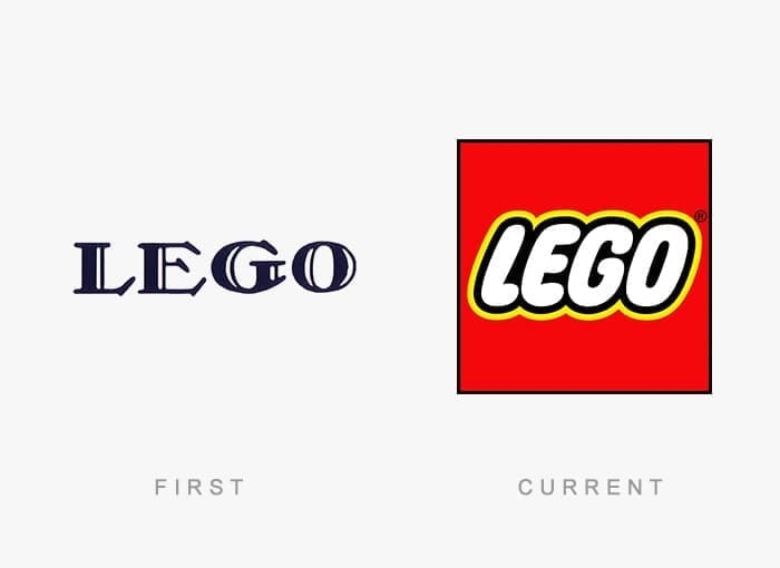 Famous Logos Then and Now LEGO