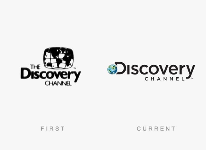 Famous Logos Then and Now The discovery channel