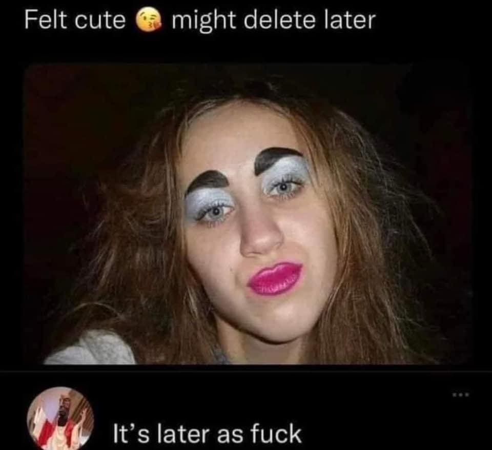 funny memes Felt cute might delete later It's later as