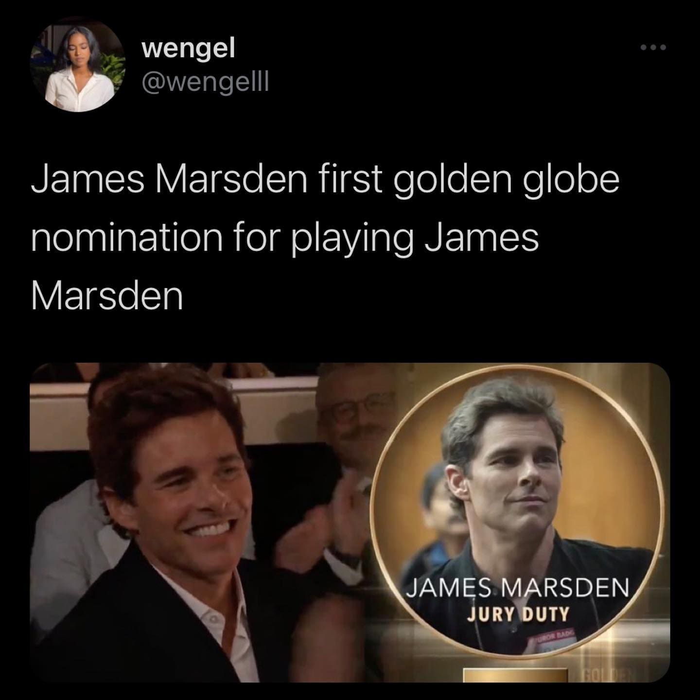 funny memes James Marsden first golden globe nomination for playing James Marsden