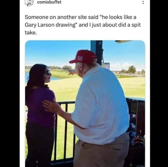 funny pics Someone on another site said "he looks like a Gary Larson drawing" and I just about did a spit take.