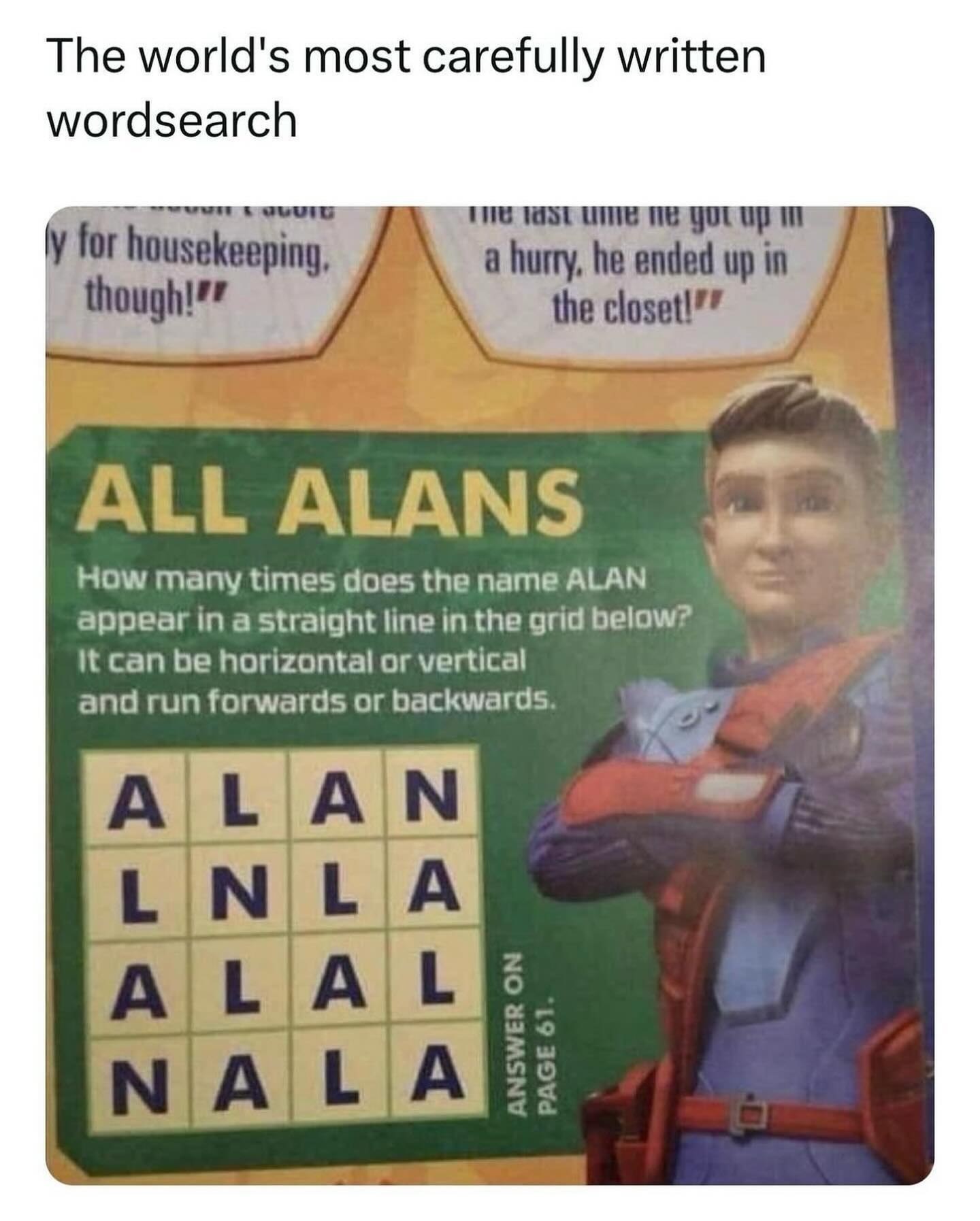 funny pics The world's most carefully written wordsearch