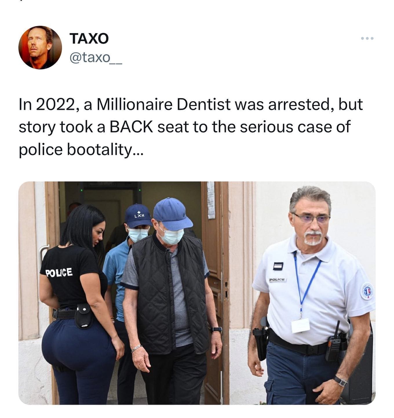 funny pics In 2022, a Millionaire Dentist was arrested, but story took a BACK seat to the serious case of police bootality...