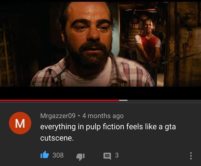 funny pics everything in pulp fiction feels like a gta cutscene.