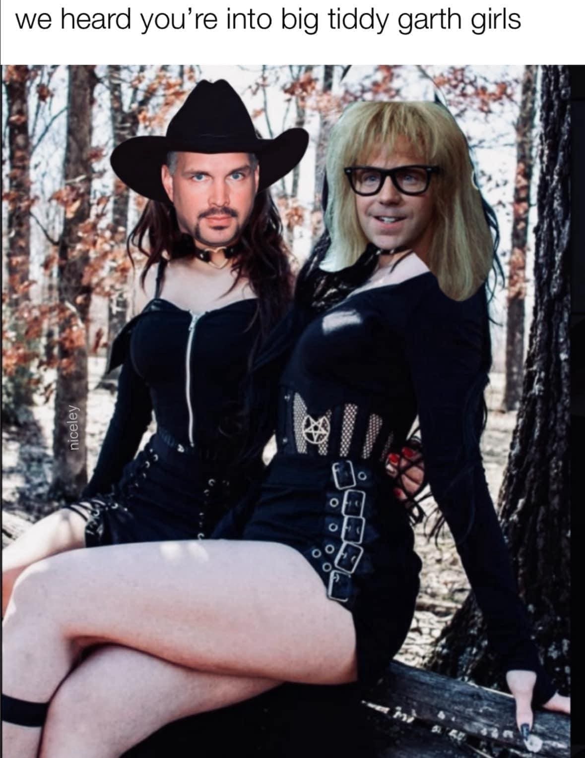 funny pics we heard you're into big tiddy garth girls