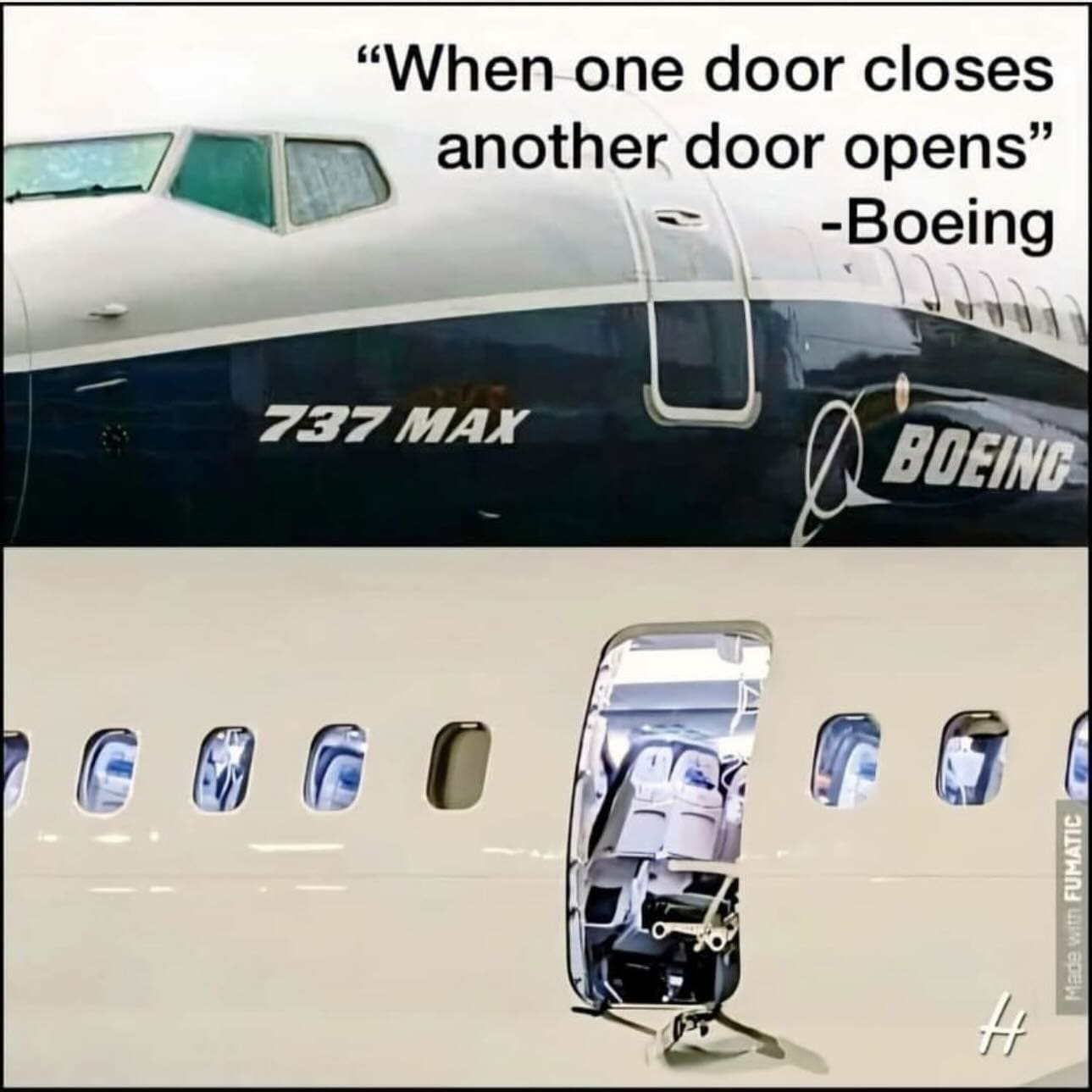funny pics "When one door closes another door opens" -Boeing