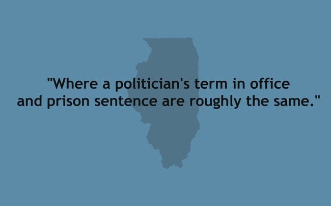 "Where a politician's term in office and prison sentence are roughly the same."