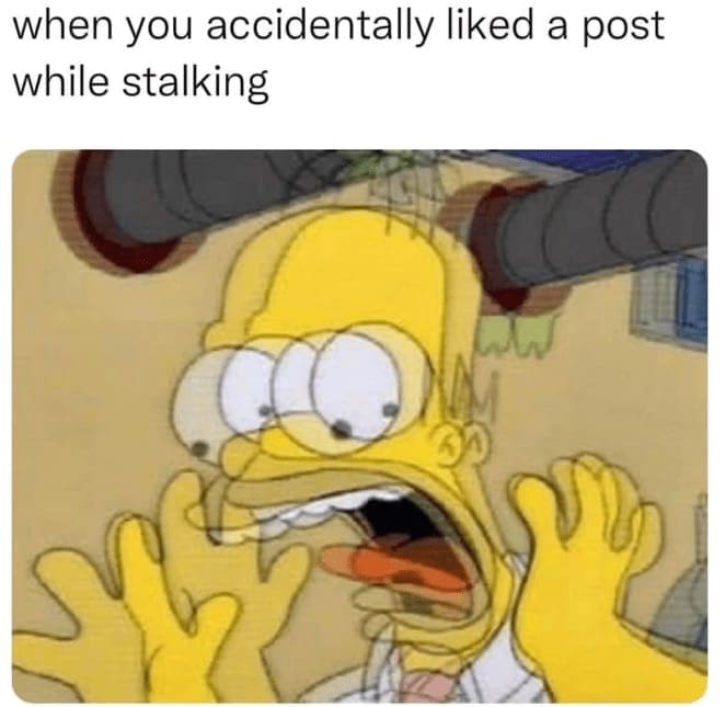 Introvert Dating Memes when you accidentally liked a post while stalking