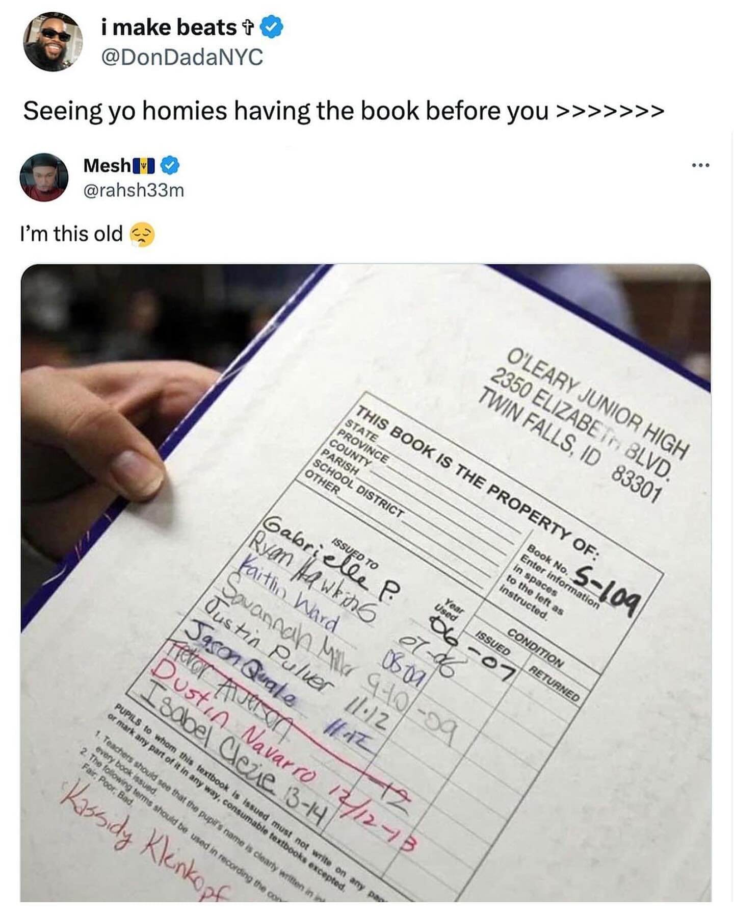 Millennial memes Seeing yo homies having the book before you >>>>>>> Library sign out