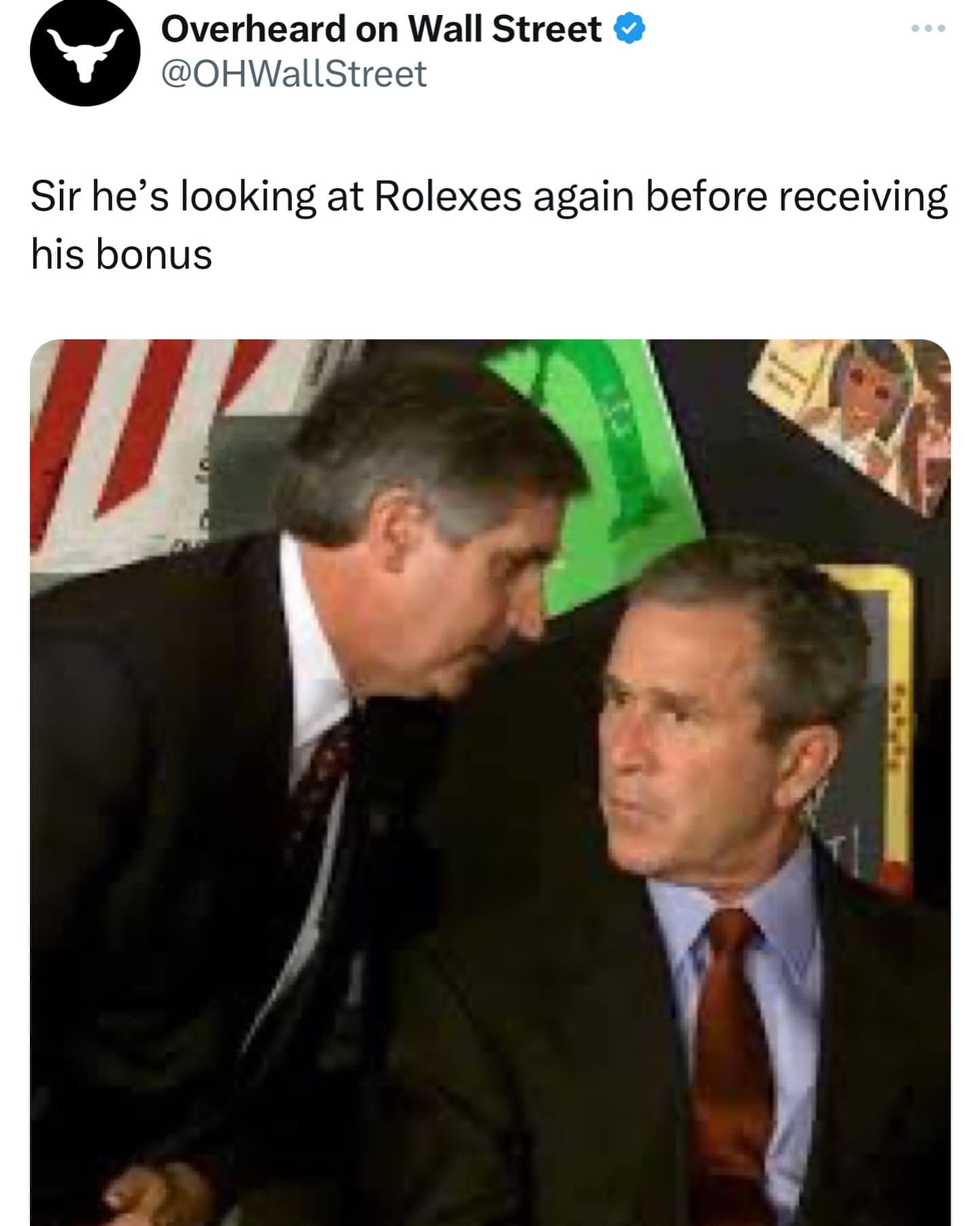 overheard on wall street, stock market comedy